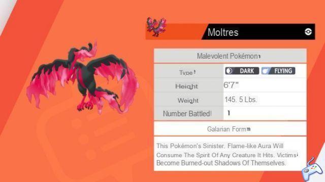 Pokémon The Crown Tundra – Comentario attraper Moltres