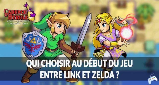 Guía de Cadence of Hyrule a quién elegir al inicio del juego entre Link y Zelda