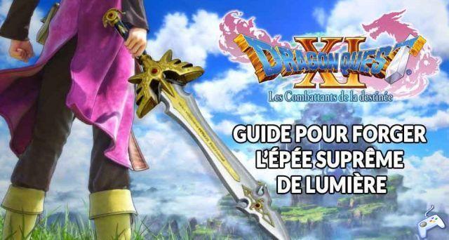 Guía Dragon Quest 11 cómo forjar la espada suprema de la luz (la mejor espada del juego)