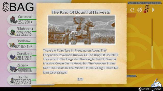 Pokémon The Crown Tundra - Cómo resolver la pista legendaria 1