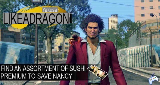 Yakuza Like A Dragon guía dónde encontrar Premium Sushi Surtido para salvar a Crawfish Nancy