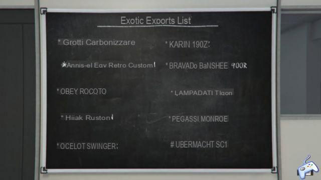 Lista de exportaciones exóticas de GTA Online: cómo encontrar todos los autos