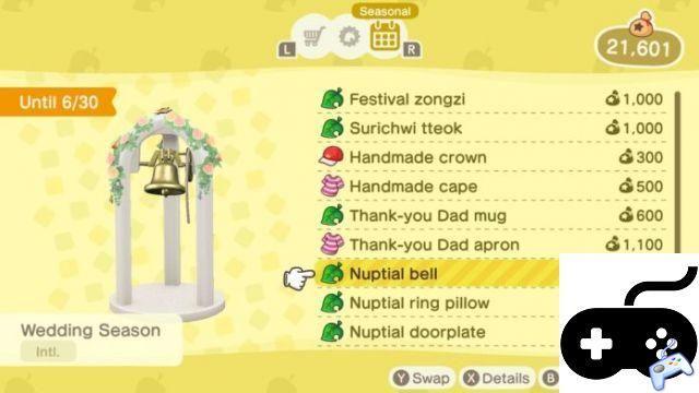Temporada de bodas de Animal Crossing New Horizons: cómo obtener la campana de bodas