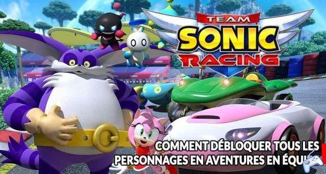 Guía Team Sonic Racing cómo desbloquear todos los personajes en aventuras en equipo